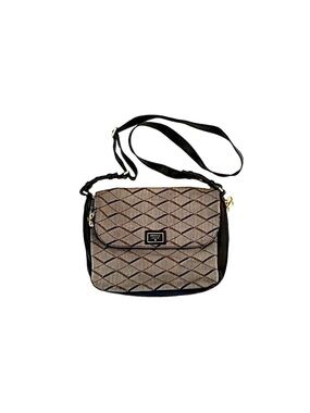 Fossil Vintage Leather & Twill Crossbody Bag